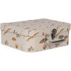 Clayre & Eef 66022 Decoración maleta juego de 3 Beige floral 30/25/20 cm