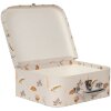 Clayre & Eef 66022 Decoración maleta juego de 3 Beige floral 30/25/20 cm