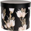Clayre & Eef 66023 Set de Cajas de Almacenaje 3 Tamaños Negro Floral Country Style