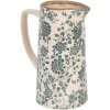 Clayre & Eef 6CE1922L Jarra Decorativa Cerámica Beige Verde 21x14x26 cm