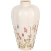 Clayre & Eef 6CE1938L Jarrón Beige Rosa Ø 24x40 cm Cerámica Estilo Campestre