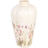 Clayre & Eef 6CE1938L Jarrón Beige Rosa Ø 24x40 cm Cerámica Estilo Campestre