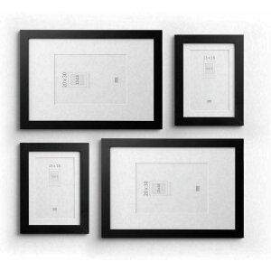 Deknudt S66KF2 Juego de 4 Marcos de Madera Negro 13x18 cm 20x30 cm