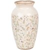 Clayre & Eef 6CE1941L Jarrón Beige Rosa Ø 21x37 cm Cerámica Estilo Campestre