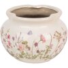 Clayre & Eef 6CE1944L Maceta Beige Rosa Ø 23x16 cm Cerámica Estilo Campestre