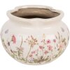 Clayre & Eef 6CE1944L Maceta Beige Rosa Ø 23x16 cm Cerámica Estilo Campestre
