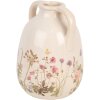 Clayre & Eef 6CE1947L Jarrón Beige Rosa Ø 16x22 cm Cerámica Estilo Campestre