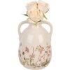 Clayre & Eef 6CE1947L Jarrón Beige Rosa Ø 16x22 cm Cerámica Estilo Campestre