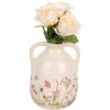 Clayre & Eef 6CE1947M Jarrón Cerámica Beige Rosa Ø 14x18 cm Estilo Campestre