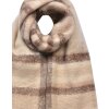 Juleeze JZSC0822CH Bufanda 39x200 cm Beige Marrón con Flecos de Cuadros
