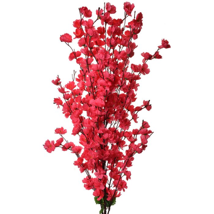 Clayre & Eef 5PL0127F Decoración rama con flores rosas 40x10x100 cm