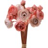 Clayre & Eef 6PL0327 Ramo de rosas artificiales Rojo Negro Ø 10x27 cm