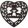 Clayre & Eef 6Y5637 Salvamanteles Corazón Motivo Ciervo Marrón 19x18x2 cm