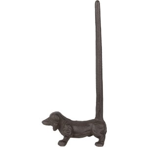 Clayre & Eef 6Y5638 Portarrollos de Cocina Hierro Marrón 14x8x30 cm