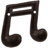 Clayre & Eef 6Y5652 Perchero de pared nota musical hierro marrón 10x3x9 cm