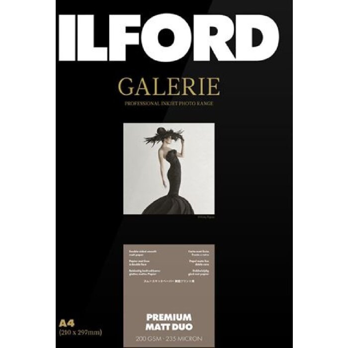 Papel para inyección de tinta Ilford Galerie Premium Matt Duo 200 g A4 50 hojas