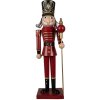 Clayre & Eef 5Y1259 Figura Decorativa Soldado Oro Rojo Metal 18x19x60 cm