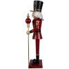Clayre & Eef 5Y1259 Figura Decorativa Soldado Oro Rojo Metal 18x19x60 cm