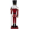 Clayre & Eef 5Y1259 Figura Decorativa Soldado Oro Rojo Metal 18x19x60 cm