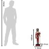 Clayre & Eef 5Y1259 Figura Decorativa Soldado Oro Rojo Metal 18x19x60 cm