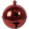 Clayre & Eef 5Y1265 Set de 3 campanas decorativas de metal rojo estilo country