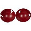 Clayre & Eef 5Y1265 Set de 3 campanas decorativas de metal rojo estilo country