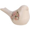 Clayre & Eef 6CE1951L Decoración Pájaro Beige Decoración Rosa 25x10x13 cm