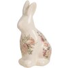 Clayre & Eef 6CE1956M Cerámica Decorativa Conejo 13x10x21 cm Estilo Campestre Rosa