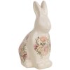 Clayre & Eef 6CE1956M Cerámica Decorativa Conejo 13x10x21 cm Estilo Campestre Rosa