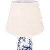 Clayre & Eef 6LMC0098 Lámpara de Mesa Estilo Campestre Ø28x49 cm Base de Cerámica Azul Blanco