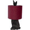 Clayre & Eef 6LMC0099ZVBU Sobremesa Conejo Negro Rojo Ø 20x43 cm E27