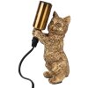 Clayre & Eef 6LMP791 Lámpara de mesa Cat Gold 9x9x18 cm E14 max 40W