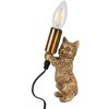 Clayre & Eef 6LMP791 Lámpara de mesa Cat Gold 9x9x18 cm E14 max 40W