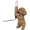 Clayre & Eef 6LMP792 Lámpara sobremesa Dog Oro 11x13x23 cm E14 40W