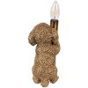 Clayre & Eef 6LMP792 Lámpara sobremesa Dog Oro 11x13x23 cm E14 40W