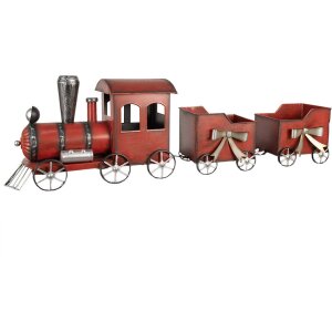 Clayre & Eef 6Y5632 Decoración Tren Rojo Metal...