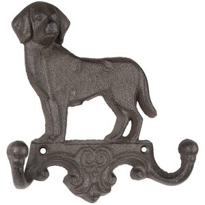 Clayre & Eef 6Y5650 Perchero de pared perro hierro...