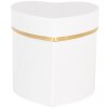 Clayre & Eef 66024W Caja de Regalo Forma Corazón Oro Blanco 10x10x10 cm