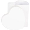 Clayre & Eef 66024W Caja de Regalo Forma Corazón Oro Blanco 10x10x10 cm