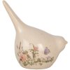 Clayre & Eef 6CE1954M Decoración Pájaro Beige Rosa 14x9x15 cm Estilo campestre