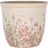 Clayre & Eef 6CE1974L Maceta Cerámica Beige Rosa Ø 18x17 cm Estilo Campestre