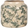 Clayre & Eef 6CE1975S Maceta Cerámica Beige Verde Ø 15x14 cm