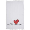 Clayre & Eef CTCHS toalla de algodón blanco rojo motivo corazón 40x66 cm