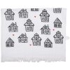 Clayre & Eef CTGBB Toalla para Huéspedes Algodón Blanco Negro Estilo Campestre 40x66 cm
