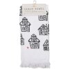 Clayre & Eef CTGBB Toalla para Huéspedes Algodón Blanco Negro Estilo Campestre 40x66 cm