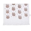 Clayre & Eef CTGTW Toalla de Huéspedes Motivo Ciervo Marrón Blanco 40x66 cm Estilo Campestre