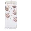 Clayre & Eef CTGTW Toalla de Huéspedes Motivo Ciervo Marrón Blanco 40x66 cm Estilo Campestre