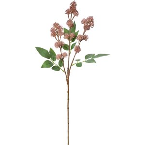 Clayre & Eef 5PL0123P Decoración Rama con Flores Rosa 16x7x68 cm