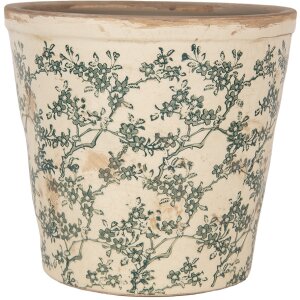 Clayre & Eef 6CE1976L Maceta decoración Ø 21x20 cm Flor vintage