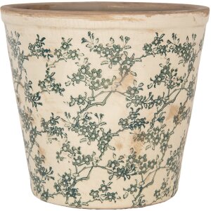 Clayre & Eef 6CE1976L Maceta decoración Ø 21x20 cm Flor vintage